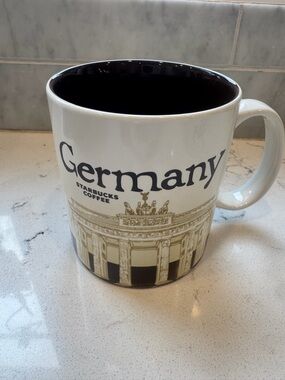 Starbucks Germany global icon Ceramic Mug - White Exterior with Black Interior